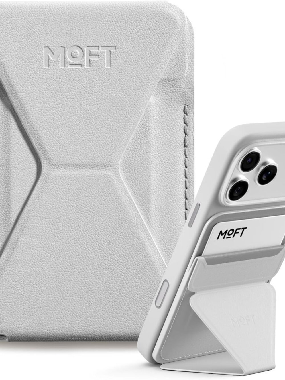 Magnetic Wallet Stand Compatible with iPhone 17/16/15/14/13/12 Series, Angle Adj